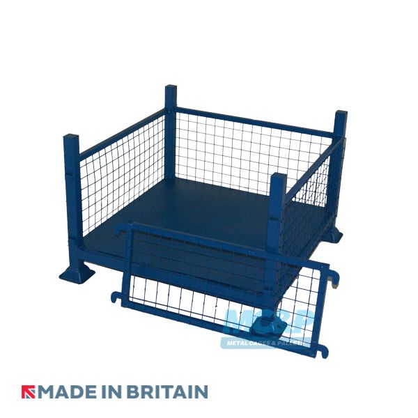 Metal/Steel Stillage (Pallet) with Mesh Sides and Detachable Front